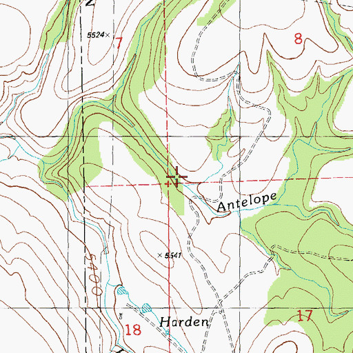 Topographic Map of Antelope Well, NM