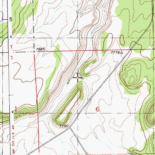 Topographic Map of Gully Tank, NM