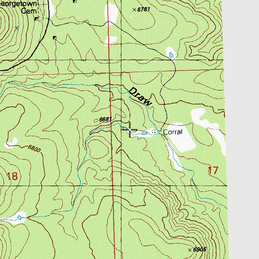 Topographic Map of Hog Canyon Tank, NM