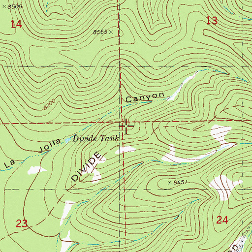Topographic Map of Continental Divide National Scenic Trail, NM