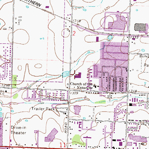 Topographic Map of Grace Hill Charter Elementary School, AR