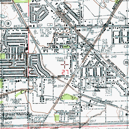 Topographic Map of Nettleton Pre - K School, AR