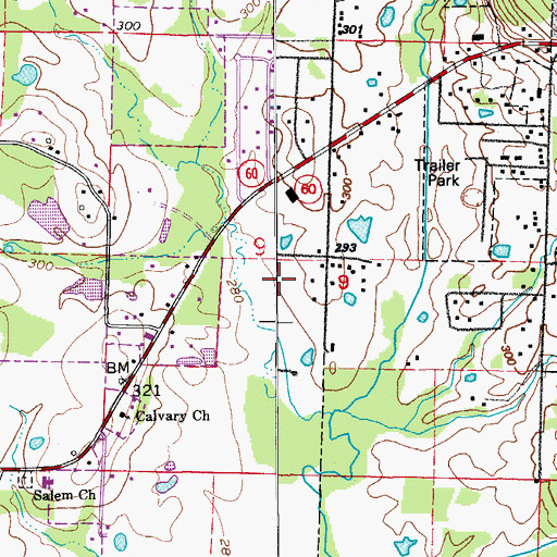Topographic Map of Jim Stone Elementary School, AR