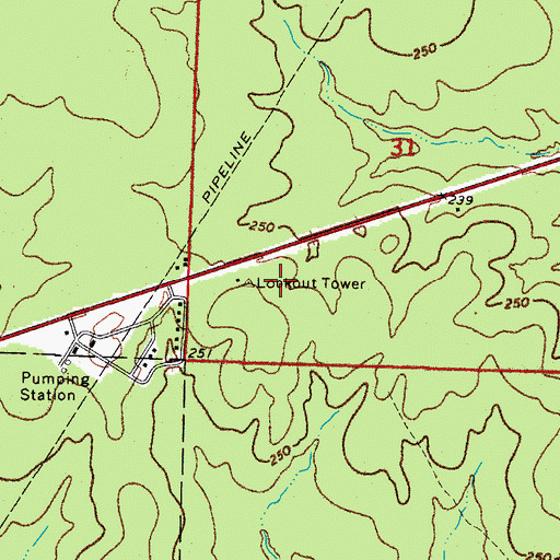 Topographic Map of Cabe Middle School, AR