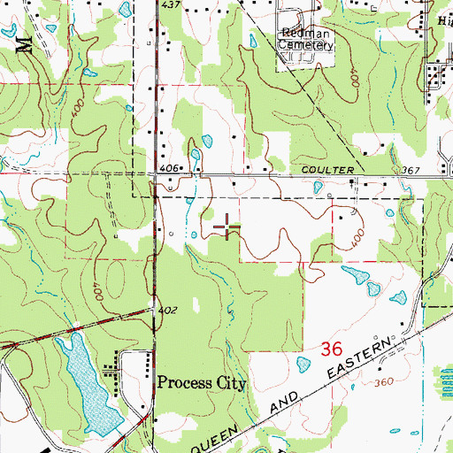 Topographic Map of De Queen Elementary School, AR