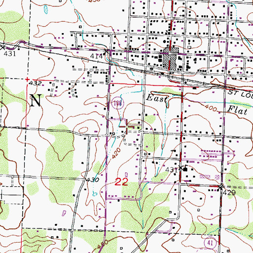 Topographic Map of Foreman Elementary School, AR