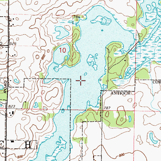 Topographic Map of Redwing Slough Lake, IL