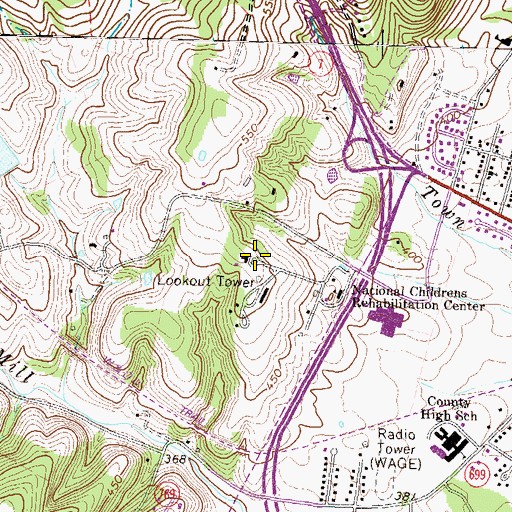 Topographic Map of Rust Sanctuary, VA