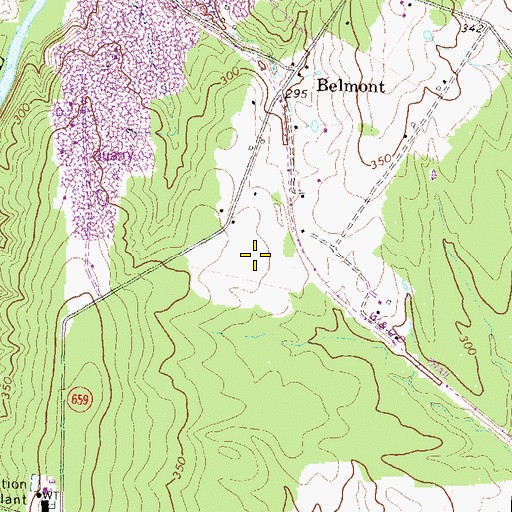 Topographic Map of Belmont Station Elementary School, VA