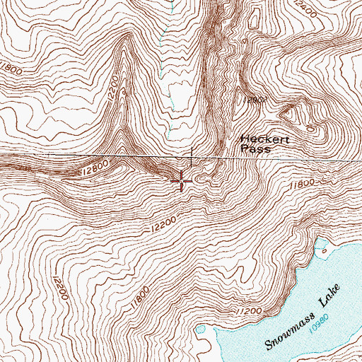 Topographic Map of Heckert Pass, CO