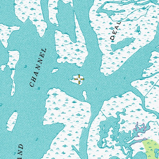 Topographic Map of Big Perch Island, NC