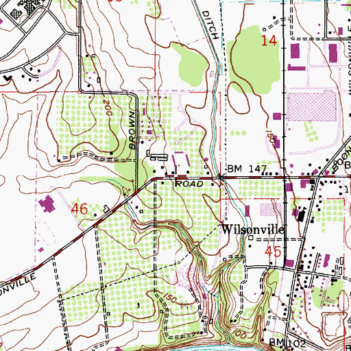 Topographic Map of Montebello City Park, OR