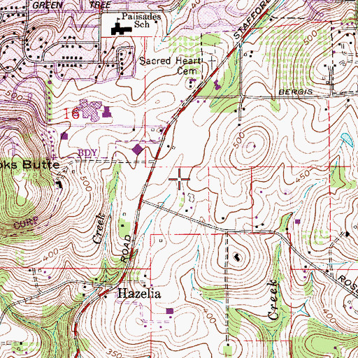 Topographic Map of Luscher Farm City Park, OR