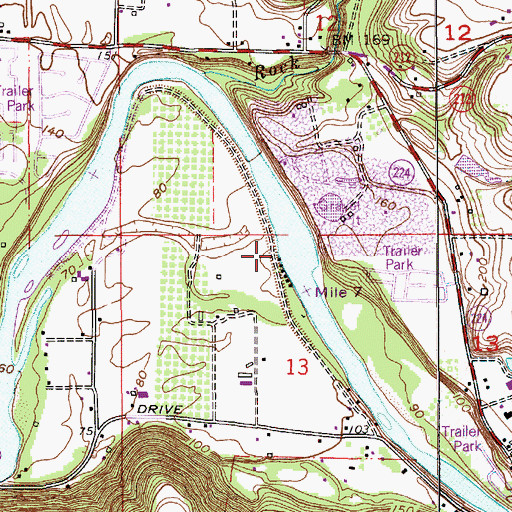 Topographic Map of Carver County Boat Ramp, OR