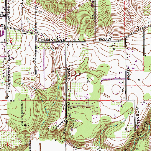 Topographic Map of Sieben Park, OR