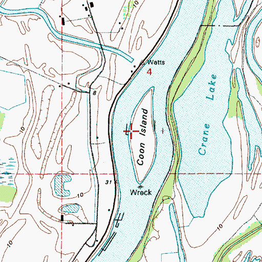 Topographic Map of J J Collins Memorial Park, OR