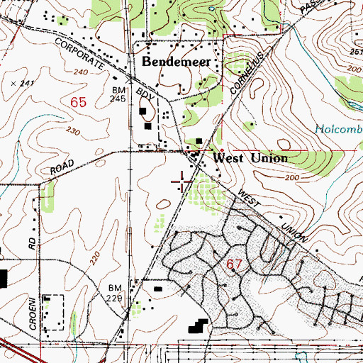Topographic Map of NW Park, OR