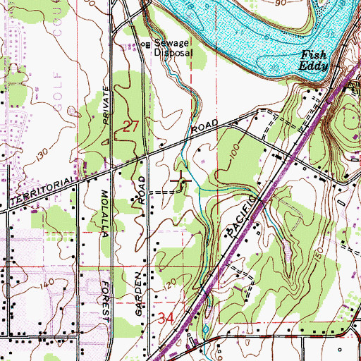 Topographic Map of 19th Avenue City Park, OR