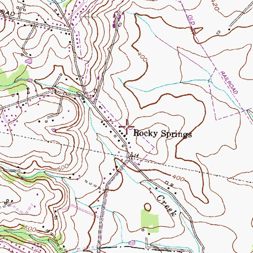 Topographic Map of Yellow Springs Elementary School, MD
