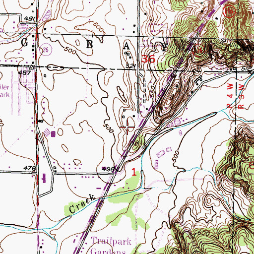 Topographic Map of Ascension Luthern Church, IL