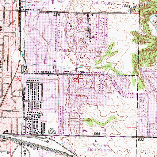 Topographic Map of Congregational Church, IL