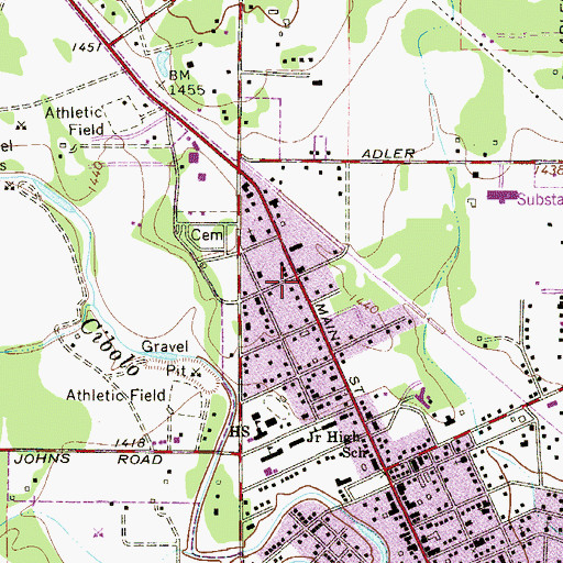 Topographic Map of Boerne Fire Department, TX