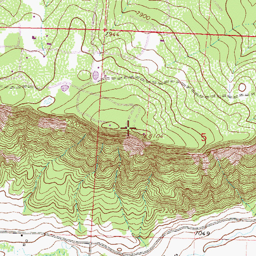 Topographic Map of KURA-FM (Ouray), CO