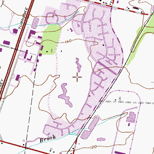 Topographic Map of Rossmoor Golf Course, NJ