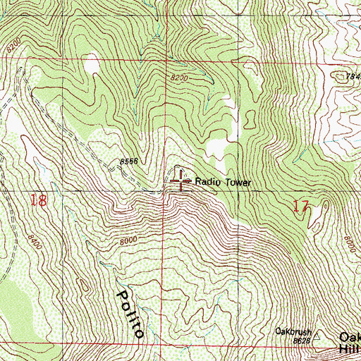 Topographic Map of KRQS-FM (Pagosa Springs), CO