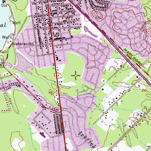 Topographic Map of Veteran's Park, NJ