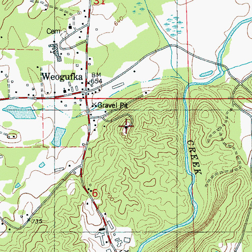 Topographic Map of Baxley Mountain, AL