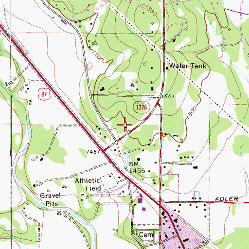 Topographic Map of Kendall County EMS, TX