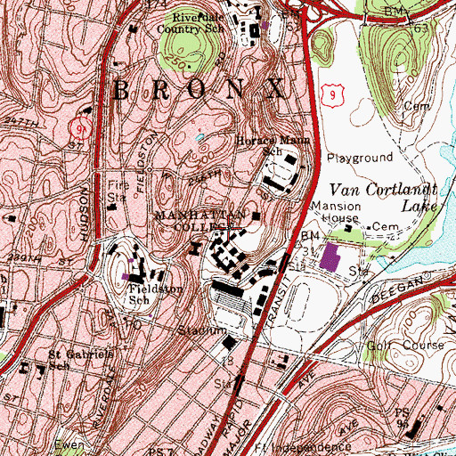 Topographic Map of Lavelle Hall, NY