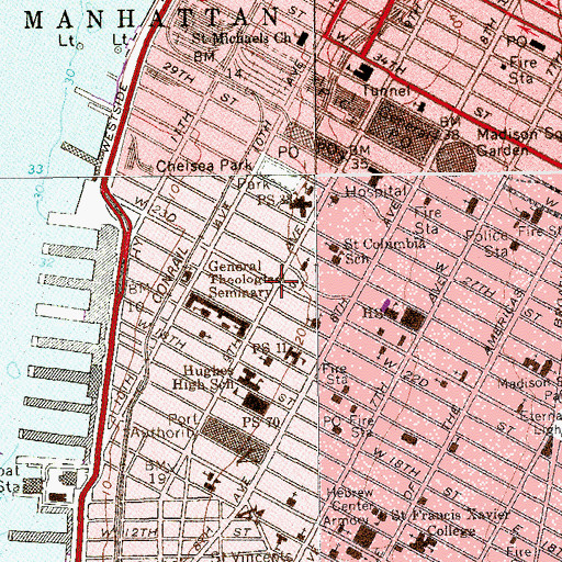 Topographic Map of Chelsea, NY