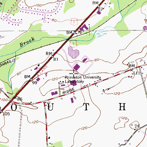 Topographic Map of Princeton University Laboratory, NJ