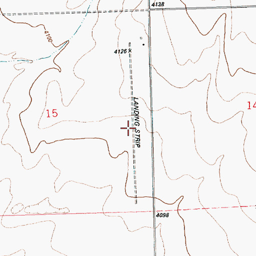 Topographic Map of Scherler Private Airstrip, CO