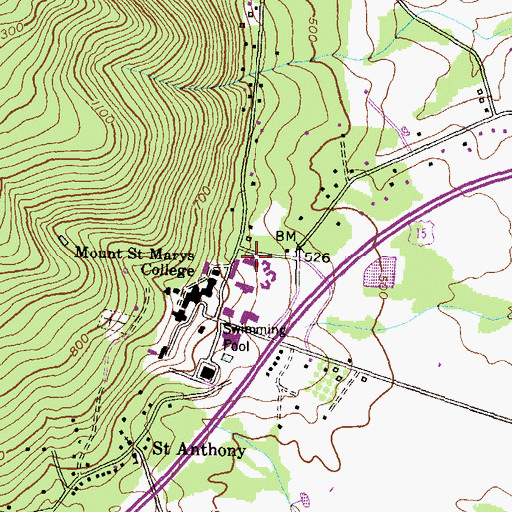 Topographic Map of Sheridan Hall, MD