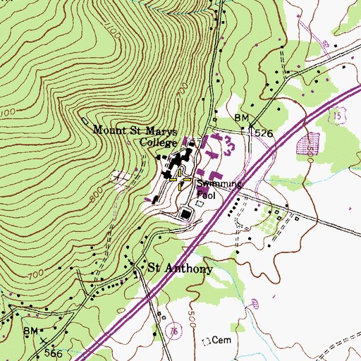 Topographic Map of Flynn Hall, MD