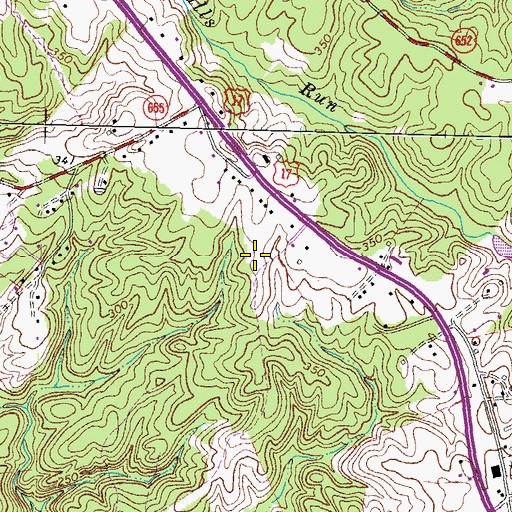 Topographic Map of University of Mary Washington College of Graduate and Professional Studies, VA