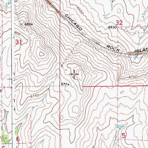 Topographic Map of Peyton Heliport, CO