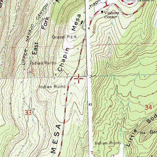 Topographic Map of Mesa Verde Heliport, CO