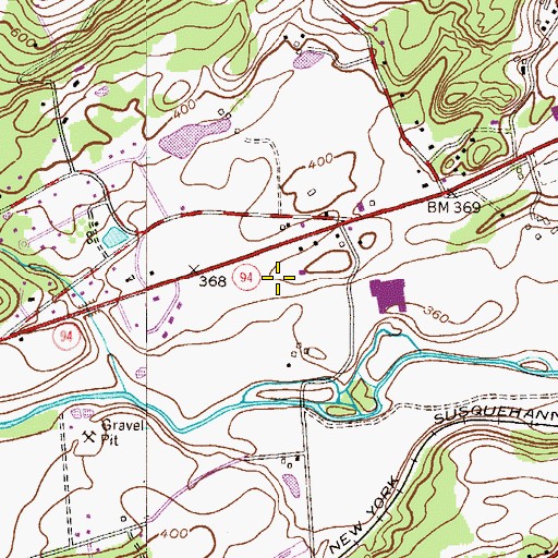 Topographic Map of Warren County Public Library, NJ