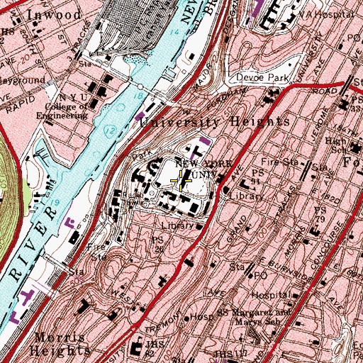 Topographic Map of Gould Annex, NY