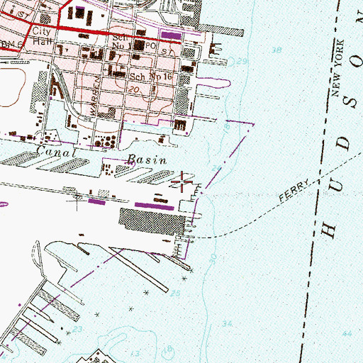 Topographic Map of Pier B, NJ