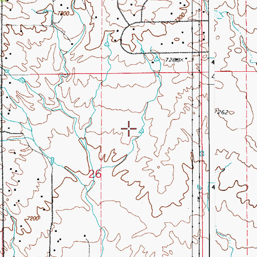 Topographic Map of G W Flanders Ranch Strip Airport, CO