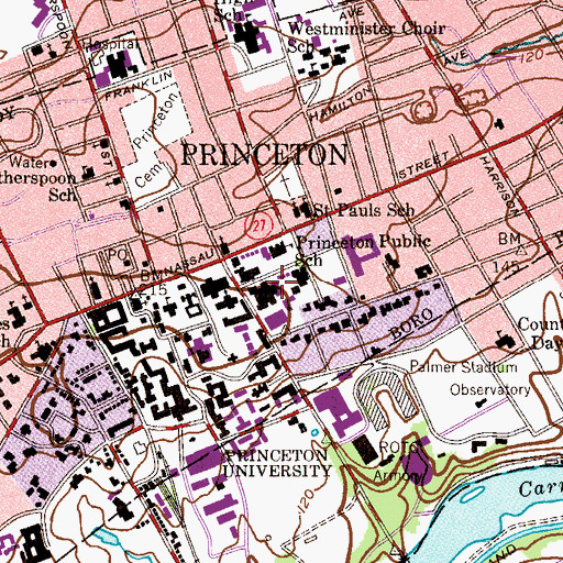 Topographic Map of Hoyt Laboratory, NJ
