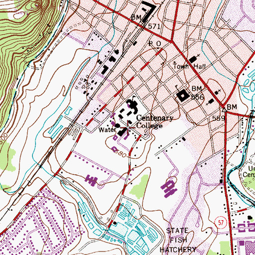 Topographic Map of Taylor Memorial Learning Resource Center, NJ