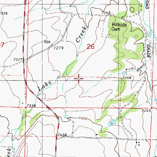 Topographic Map of Lake Creek Ranch Airport, CO