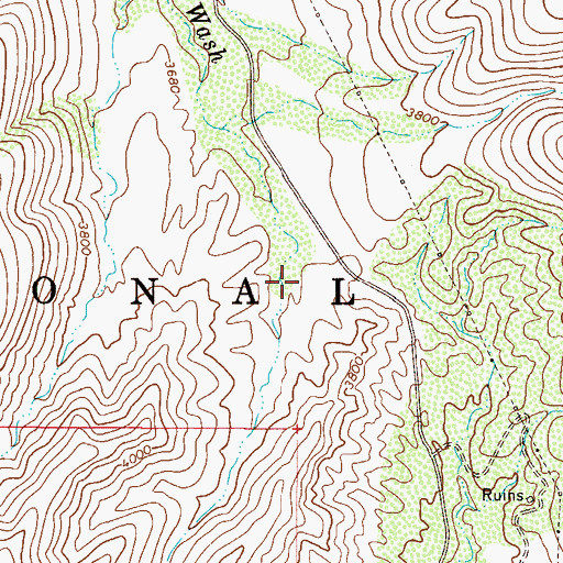 Topographic Map of Bronco Trailhead, AZ