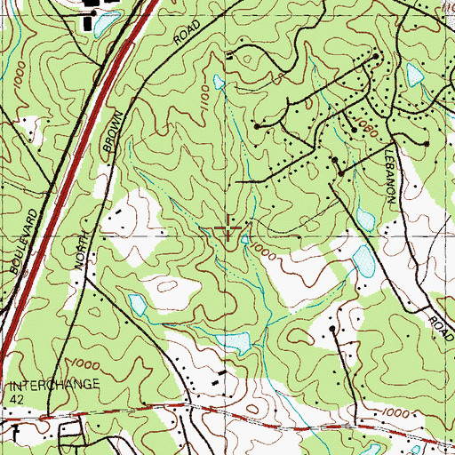 Topographic Map of Discover Mills, GA
